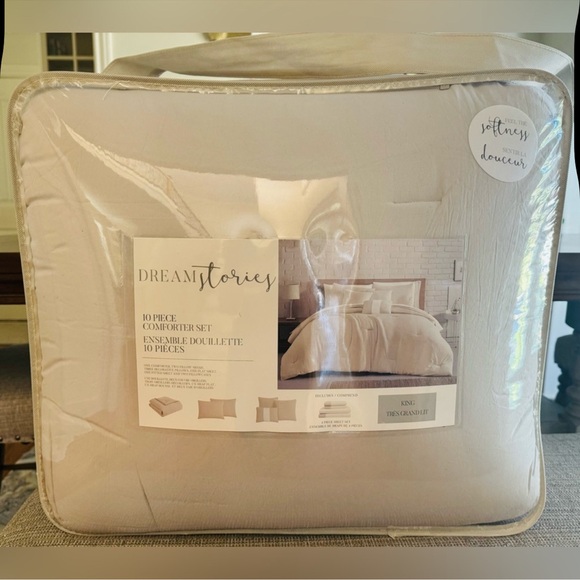 🎉LAST PIECE🎉DREAM STORIES 10Pc Extra Soft Solid Comforter Set - Picture 4 of 12